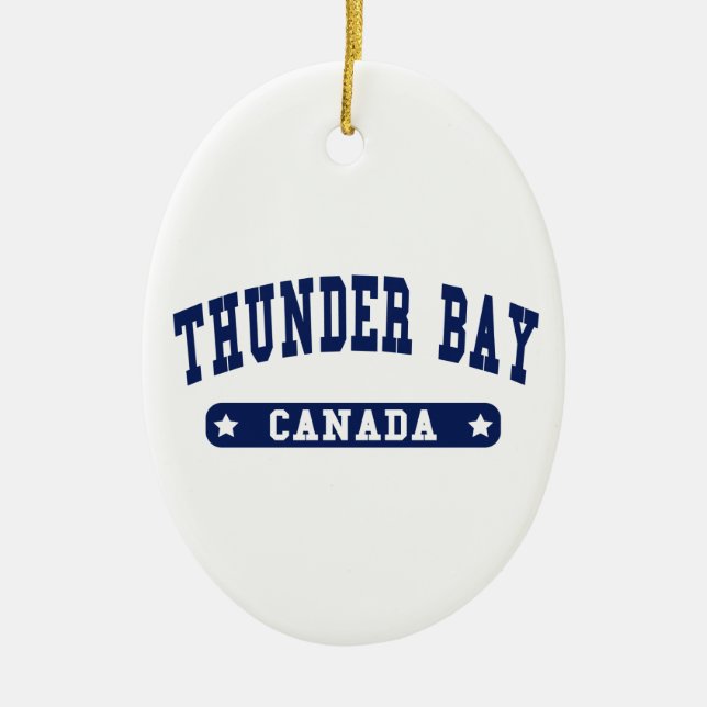 Thunder Bay Ceramic Tree Decoration (Front)