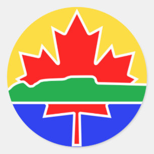 Thunder Bay flag Classic Round Sticker