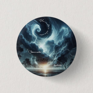 Thunder burst storm is a sudden 3 cm round badge