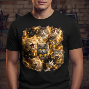 "Thunder Cats" Electric Feline Fury - Men's Black  T-Shirt