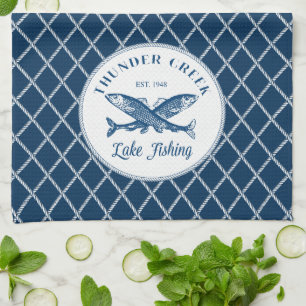 Thunder Creek Lake Fishing Tea Towel