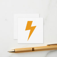 Thunder Energy Power Sign Yellow White