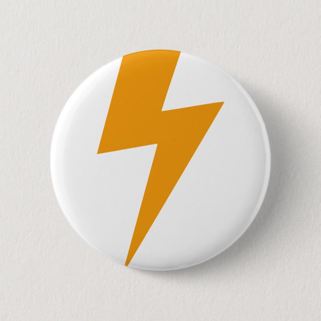 Thunder Energy Yellow Print 6 Cm Round Badge (Front)