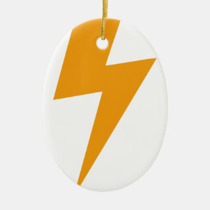 Thunder Energy Yellow Print Ceramic Ornament