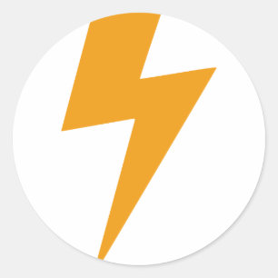 Thunder Energy Yellow Print Classic Round Sticker