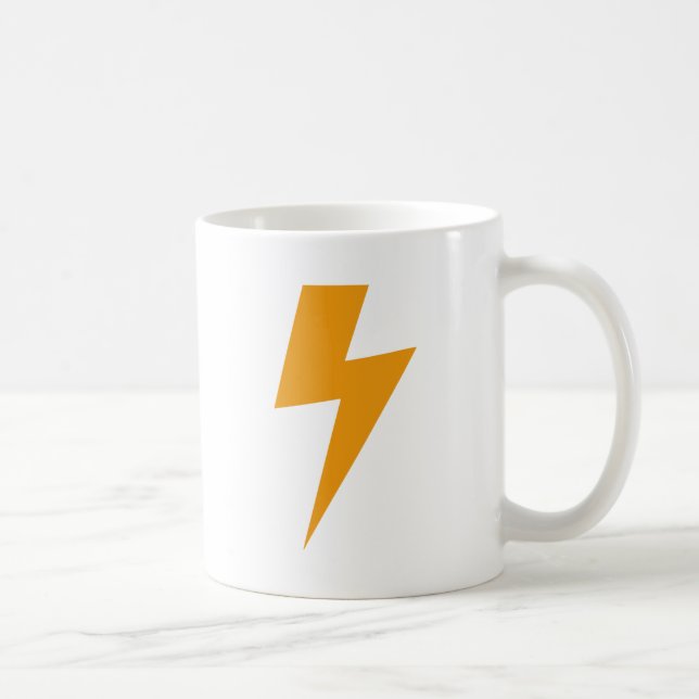 Thunder Energy Yellow Print Coffee Mug (Right)