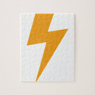Thunder Energy Yellow Print Jigsaw Puzzle