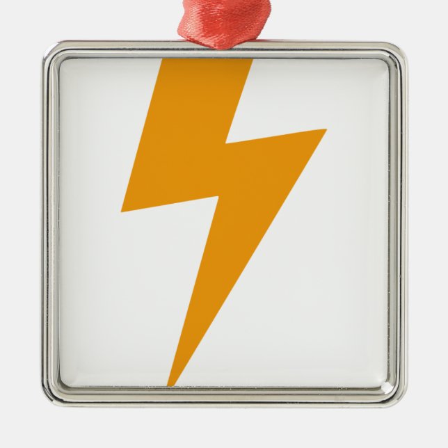 Thunder Energy Yellow Print Metal Tree Decoration (Front)