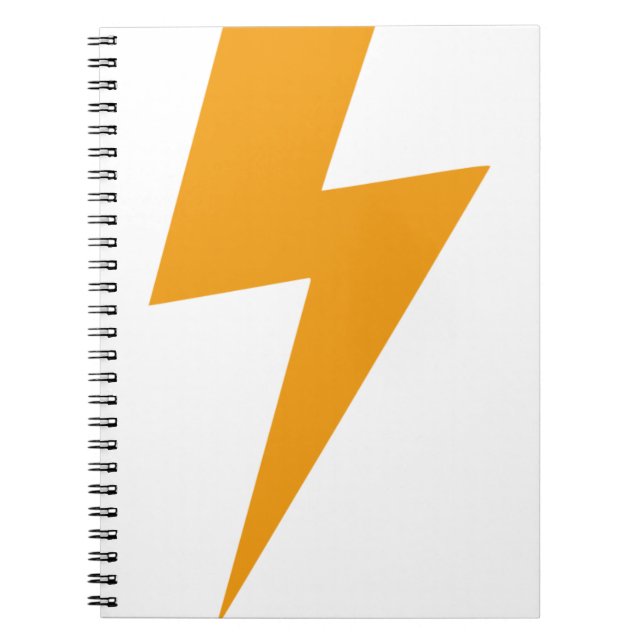 Thunder Energy Yellow Print Notebook (Front)