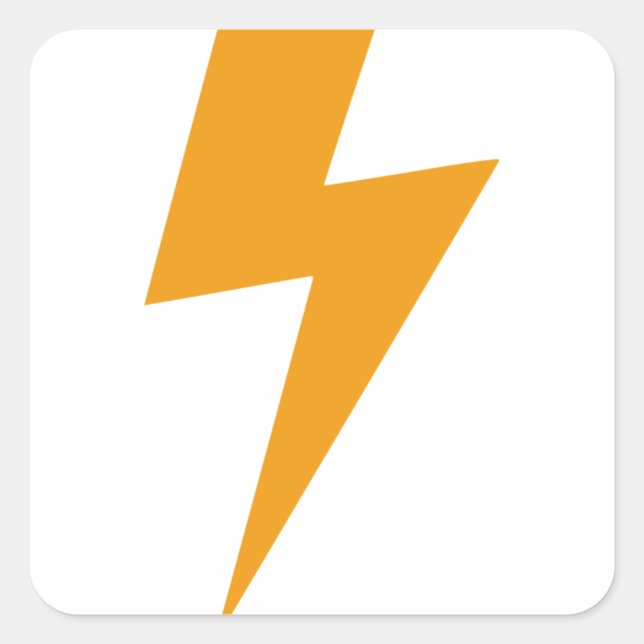 Thunder Energy Yellow Print Square Sticker (Front)
