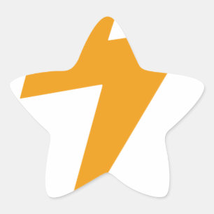 Thunder Energy Yellow Print Star Sticker
