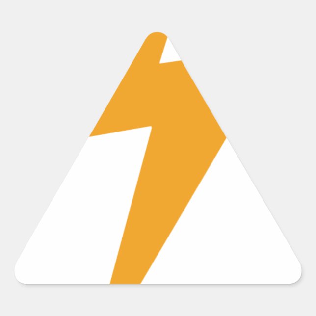 Thunder Energy Yellow Print Triangle Sticker (Front)