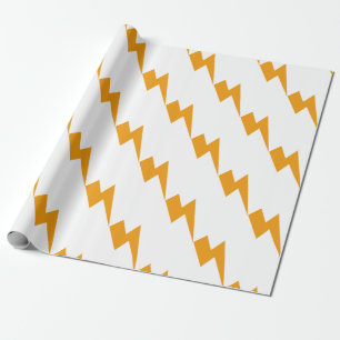 Thunder Energy Yellow Print Wrapping Paper
