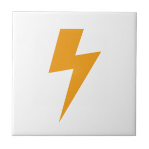 Thunder Energy Yellow Sign Ceramic Tile