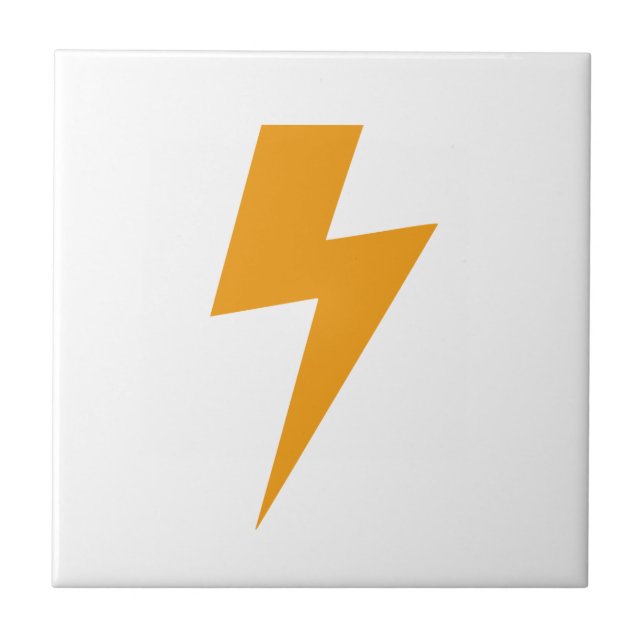 Thunder Energy Yellow Sign  Ceramic Tile (Front)