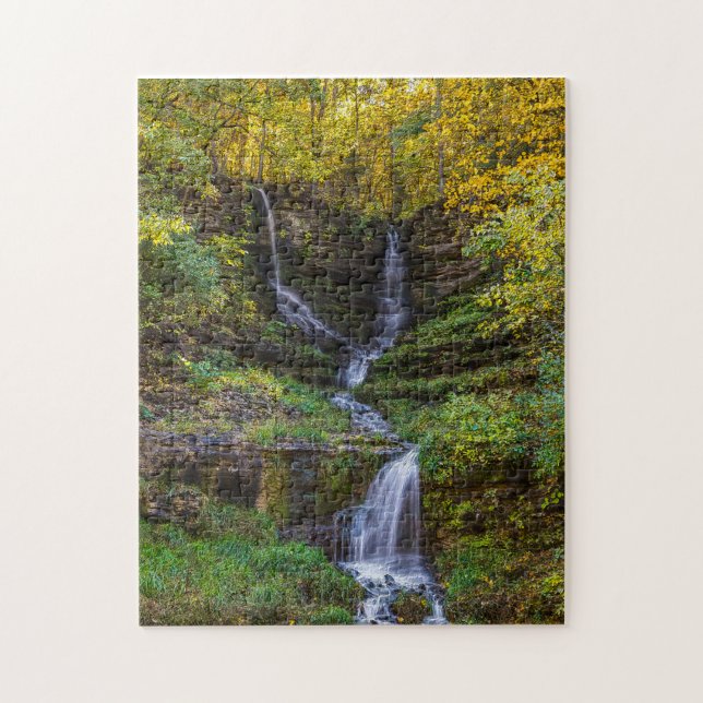 Thunder Falls Painterly Jigsaw Puzzle (Vertical)