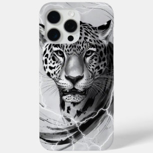 Thunder Leopard – Power and Lightning Art iPhone 15 Pro Max Case
