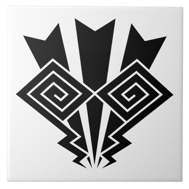 Thunder lightning ceramic tile (Front)