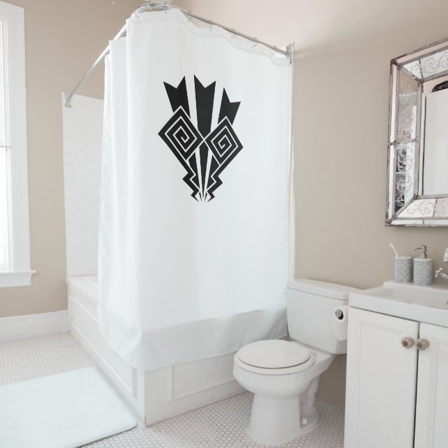 Thunder lightning shower curtain (In Situ)