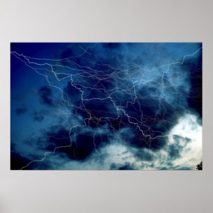 Thunder Lightning Storm Print Poster