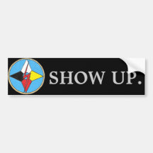 Thunder Lodge "Show Up." Bumper Sticker