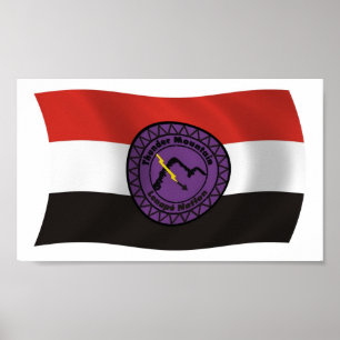 Thunder Mountain Lenape Nation Flag Poster Print