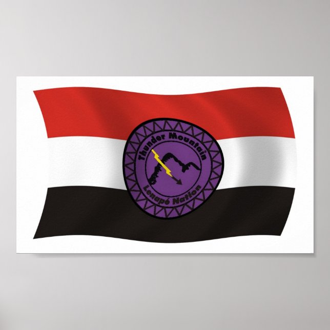 Thunder Mountain Lenape Nation Flag Poster Print (Front)