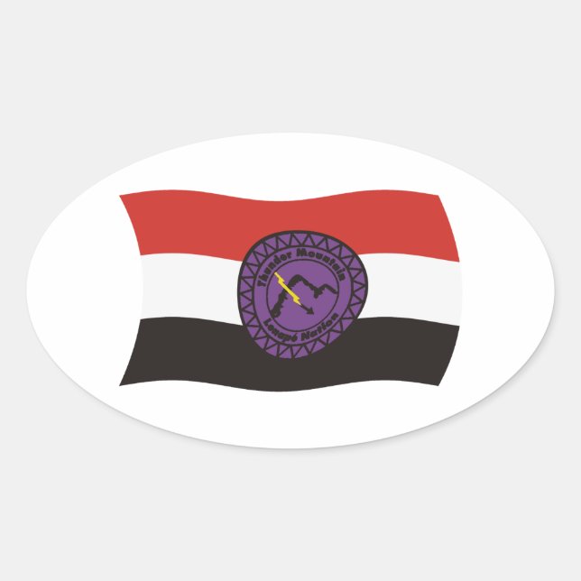 Thunder Mountain Lenape Nation Flag Sticker (Front)