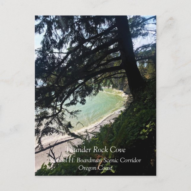 Thunder Rock Cove, Samuel H. Boardman, Oregon Post Postcard (Front)