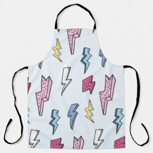 Thunder seamless background vintage illustration apron