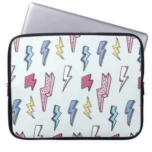 Thunder seamless background vintage illustration laptop sleeve