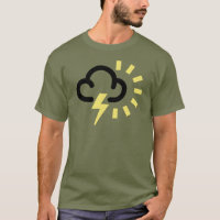 Thunder Storm: Retro weather forecast symbol