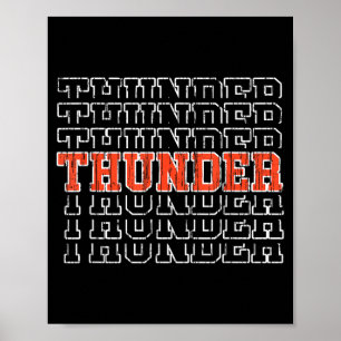 Thunder Vintage Gift for Men Women Boys Girls Kids Poster