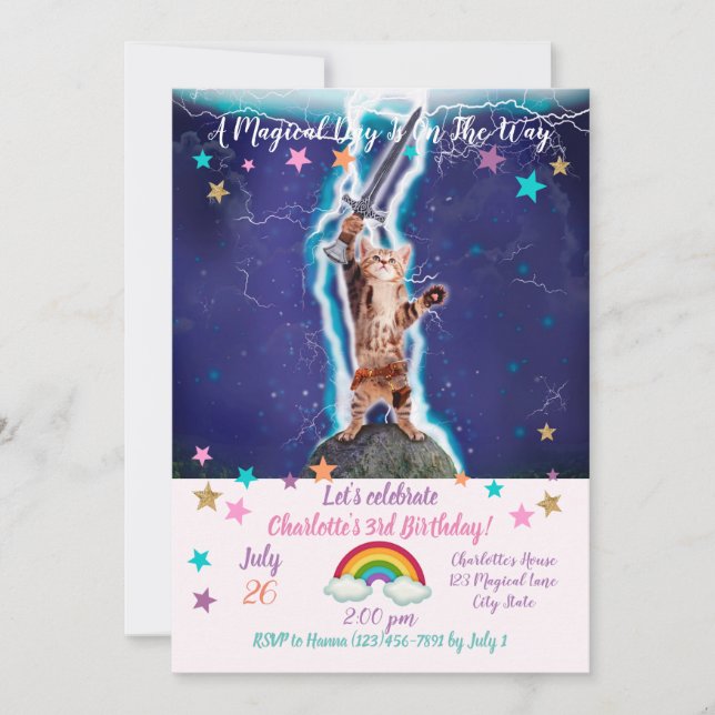 Thunder warrior cat invitation (Front)