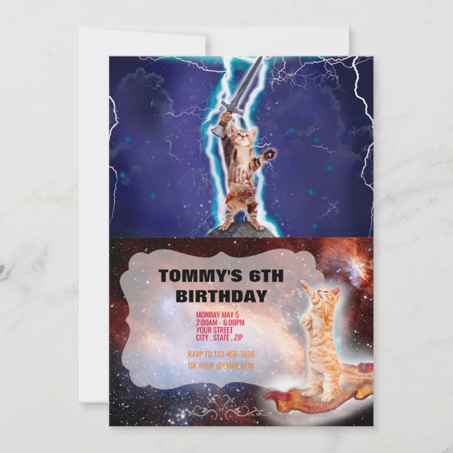 Thunder warrior cat invitation (Front)