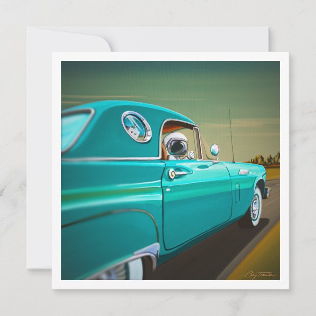 Thunderbird- Astronaut & Robot Car Print (Front)