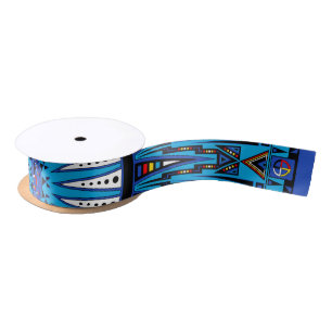 Thunderbird Blue Satin Ribbon