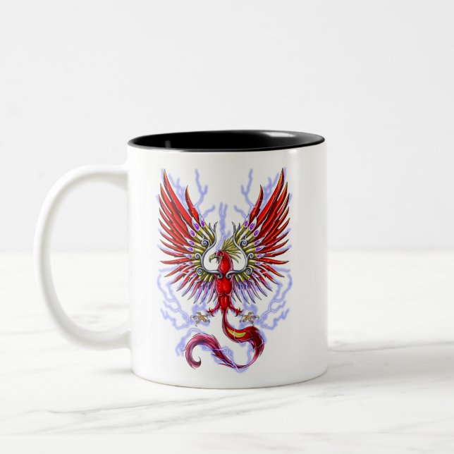 Thunderbird Cryptid Creature Two-Tone Coffee Mug (Left)