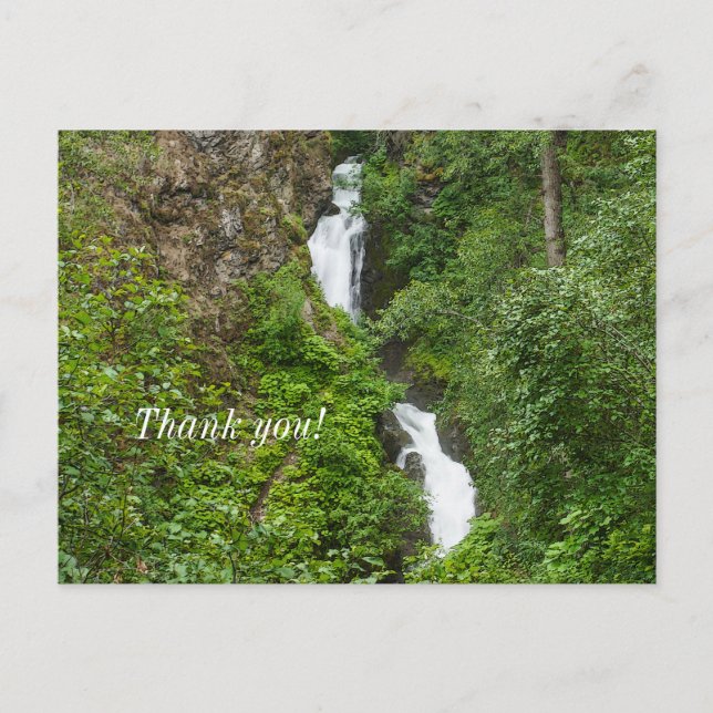 Thunderbird Falls Painterly Thank You Postcard (Front)