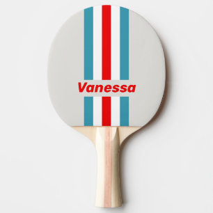 Thunderbird Pin Striped with Name Ping Pong Paddle