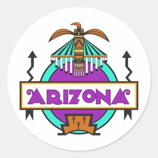 Thunderbird Shield Classic Round Sticker (Front)