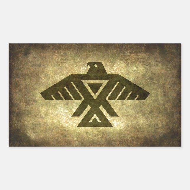 Thunderbird - Vintage parchment texture Rectangular Sticker (Front)