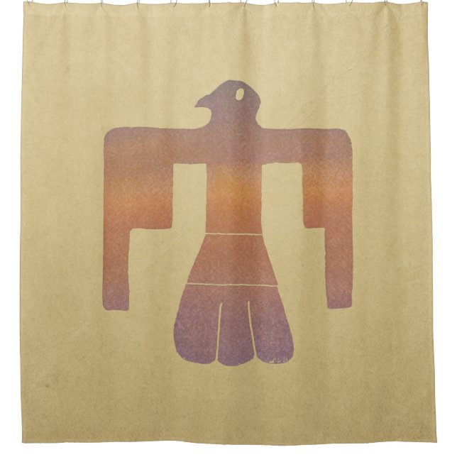 Thunderbird Watercolor Shower Curtain (Front)