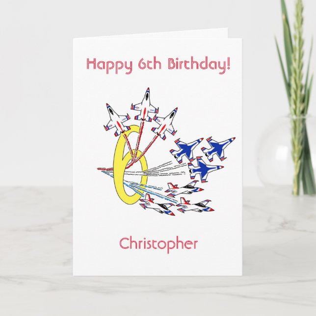 Thunderbirds - 6th Birthday Card (Front)