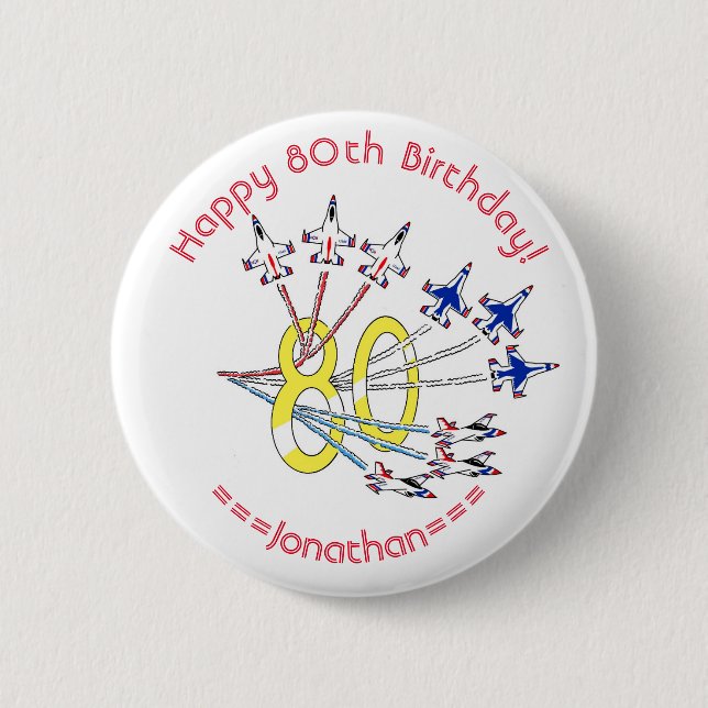 Thunderbirds 80th Birthday Badge (Front)