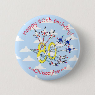 Thunderbirds 80th Birthday Badge (Blue Sky)