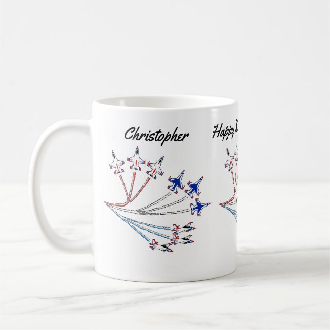 Thunderbirds Birthday Coffee Mug (Left)