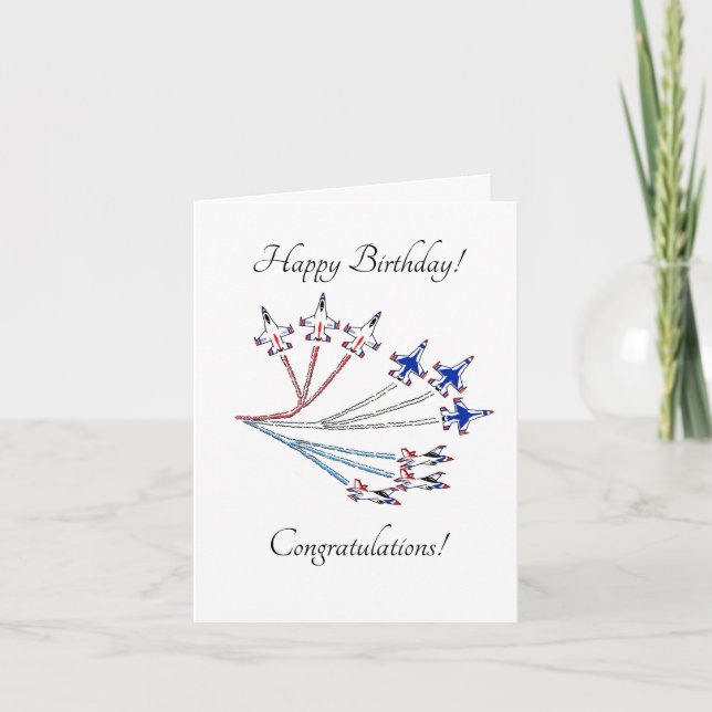Thunderbirds - Customisable - Birthday Card White (Front)