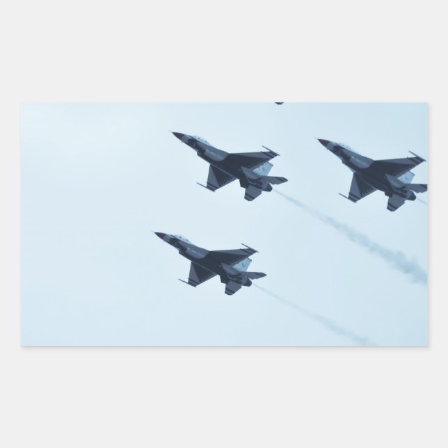 Thunderbirds F-16 Airshow Rectangular Sticker (Front)