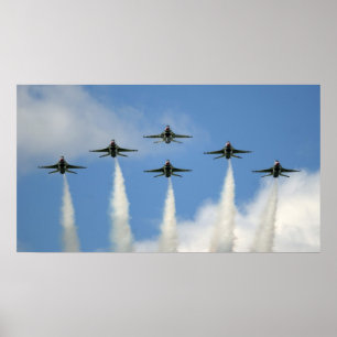 Thunderbirds Flying in Formation Poster